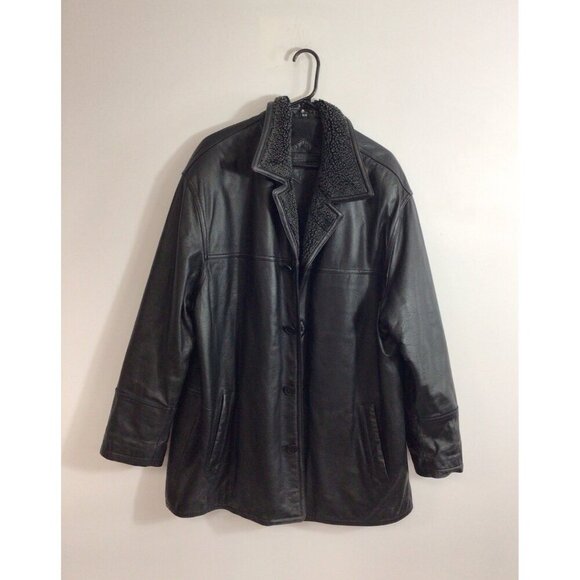 Bostonian Leather Jacket Coat Mens XL - Picture 1 of 9
